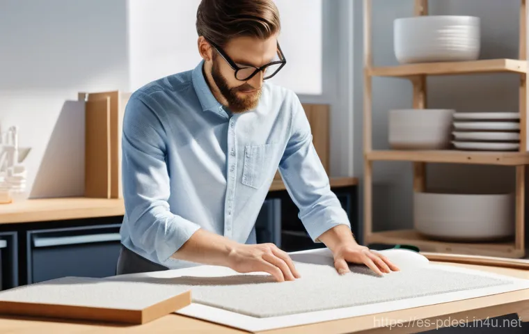 제품디자인 관련 논문 및 참고 서적 소개 - A professional product designer, gender-neutral, in their late 20s or early 30s, is meticulously exa...