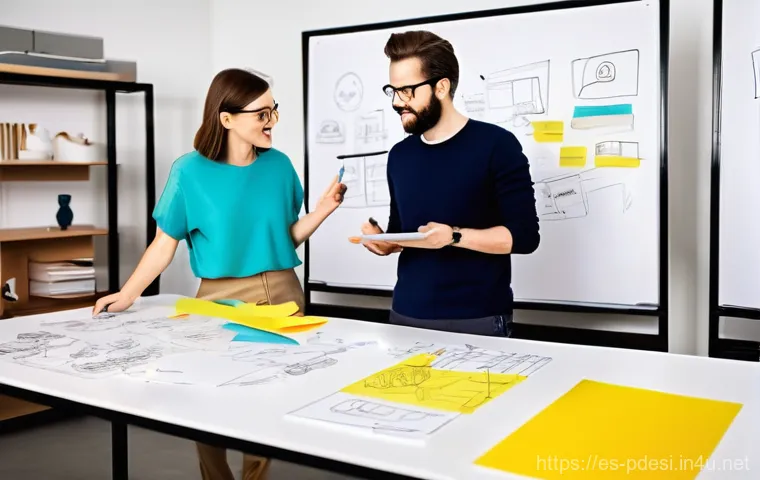 제품디자인 이론 강의를 효과적으로 듣는 방법 - **Prompt:** A young product designer, dressed in smart casual attire including a simple shirt and je...